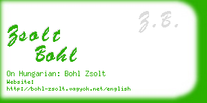 zsolt bohl business card